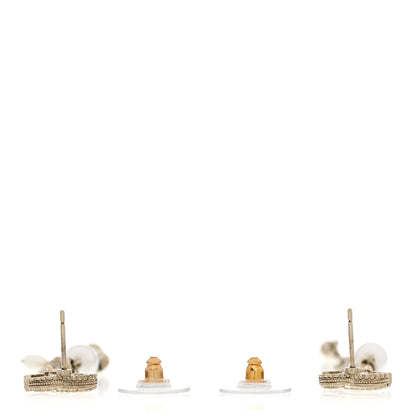Chanel Chain Pearl CC Drop Earrings Light Gold 3 of 5