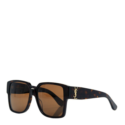 Saint Laurent Square SL M9 Sunglasses Tortoise 1 of 8