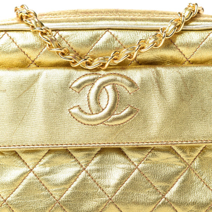 Chanel Metallic Lambskin Quilted Camera Case Gold 12 of 12