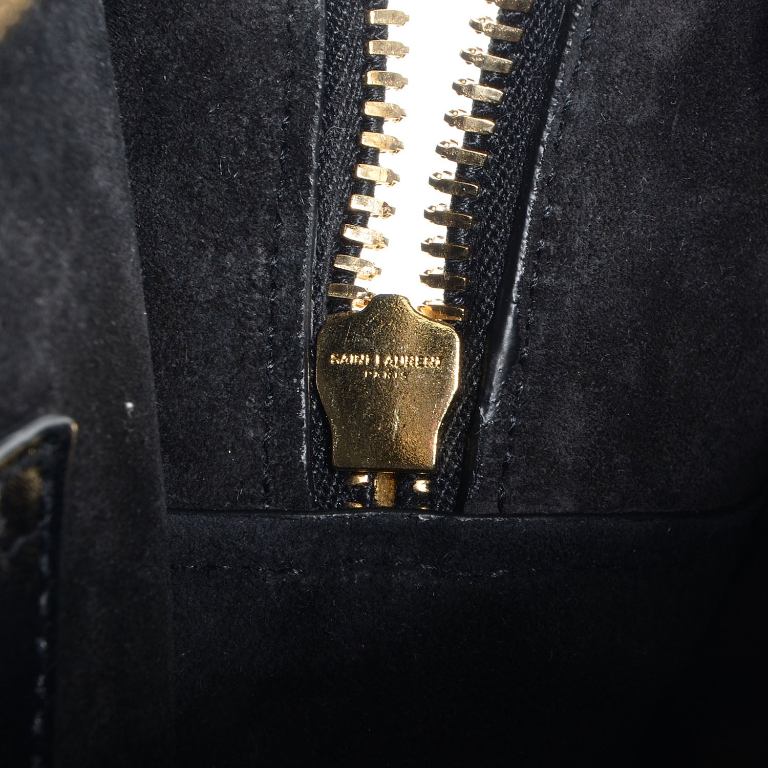 Saint Laurent Smooth Calfskin Medium Monogram Cabas Black 8 of 10