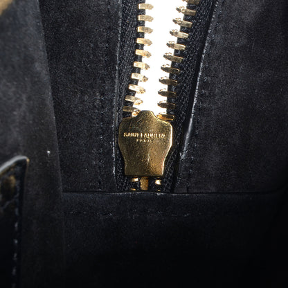 Saint Laurent Smooth Calfskin Medium Monogram Cabas Black 8 of 10