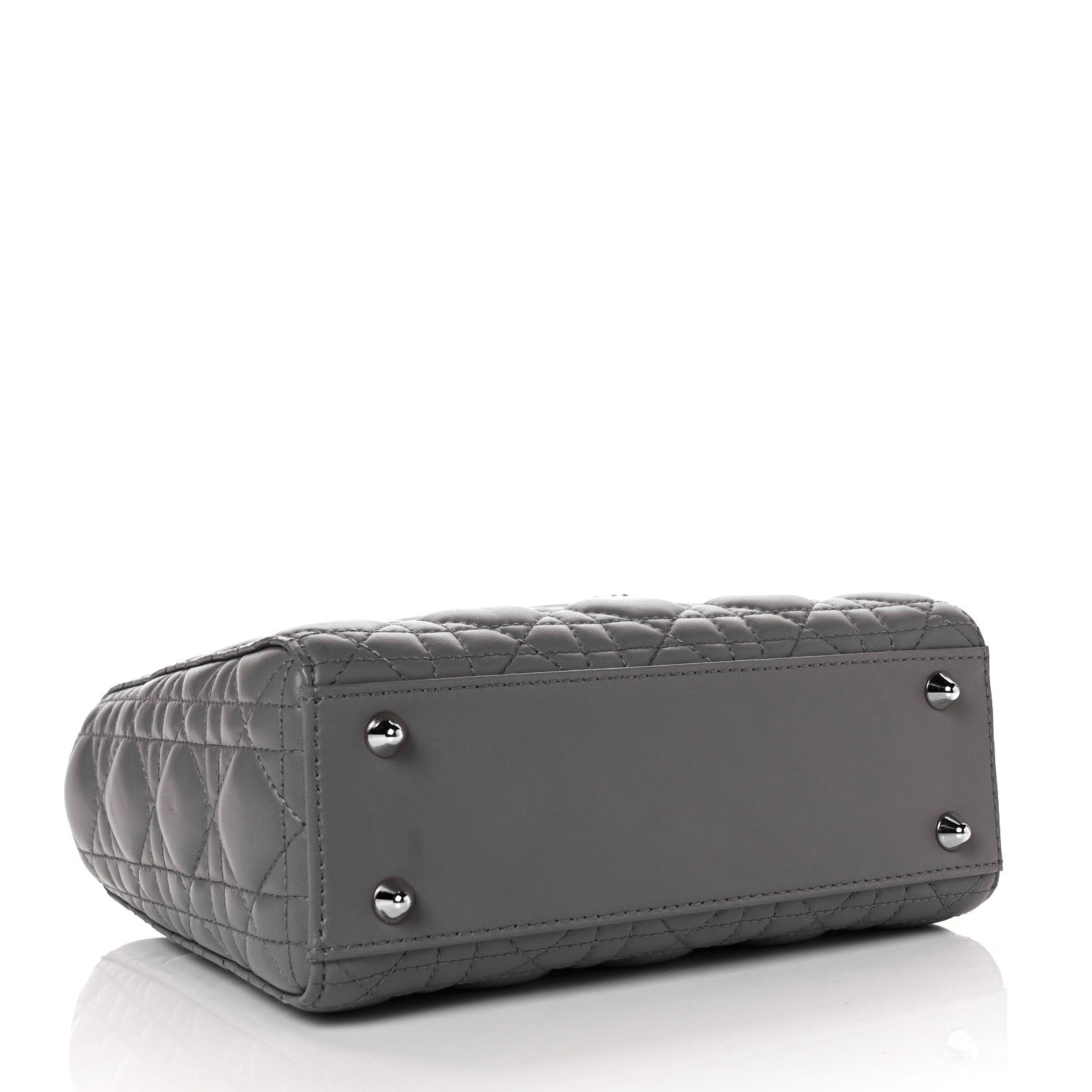 Christian Dior Lambskin Cannage Small My ABCDior Lady Dior Grey 4 of 8