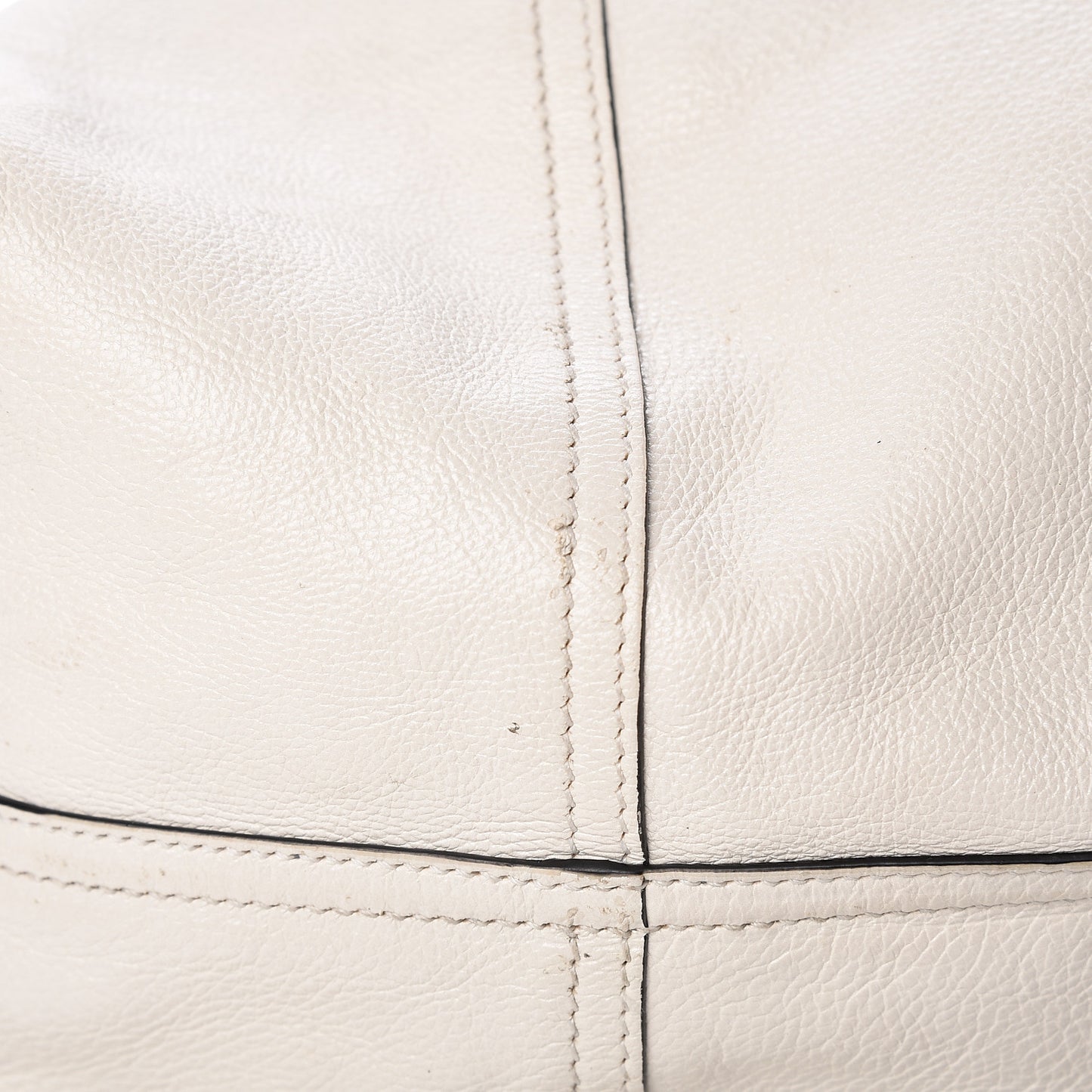 Glace Calf Etiquette Shoulder Tote Bianco Astra