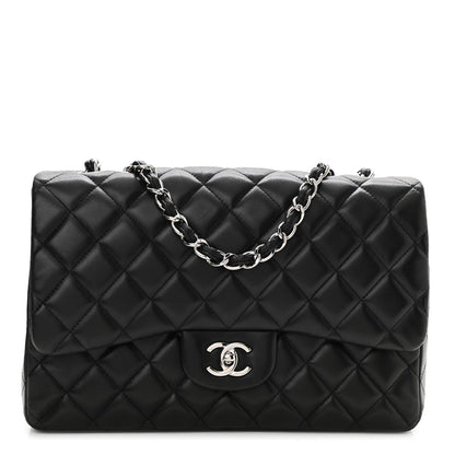 Chanel Lambskin Quilted Jumbo Single Flap Black 1 of 9