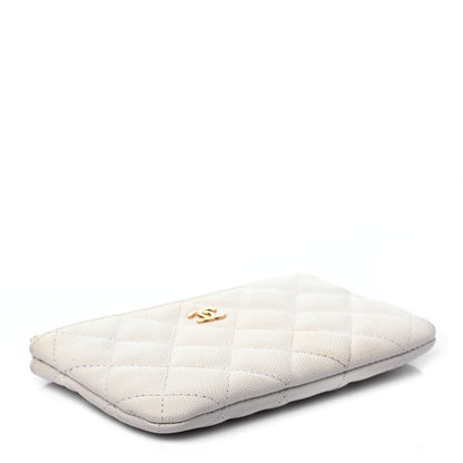 Chanel Caviar Quilted Small Cosmetic Case White 4 of 7