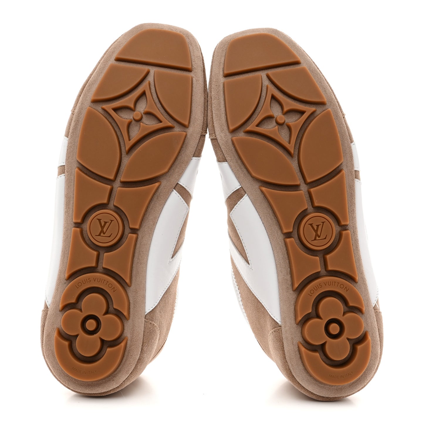 Suede Calfskin LV Sneakerina 40 Hazelnut Brown