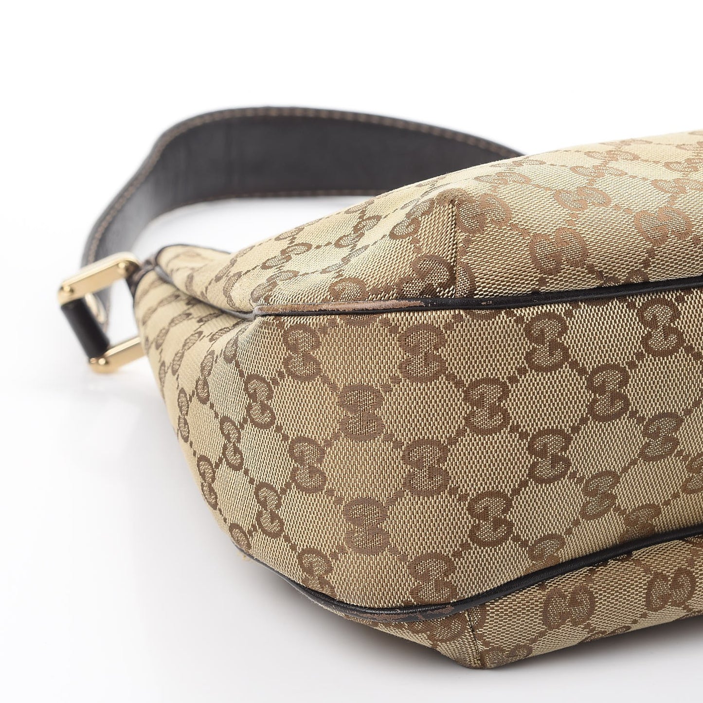 Monogram Medium New Ladies Web Hobo Dark Brown