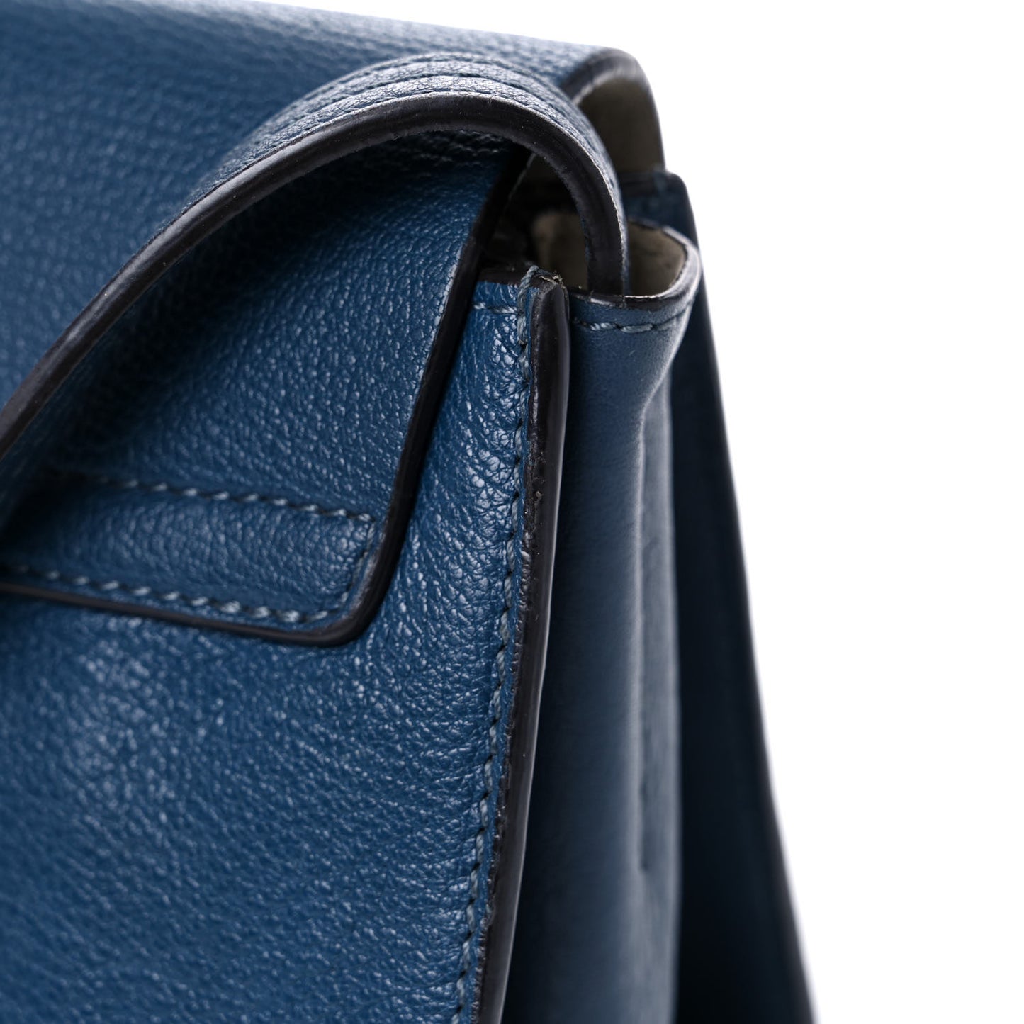 Goatskin Small Faye Shoulder Bag Denim Blue
