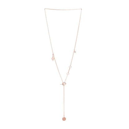 Hermes 18K Rose Gold Diamond Gambade Necklace 3 of 6