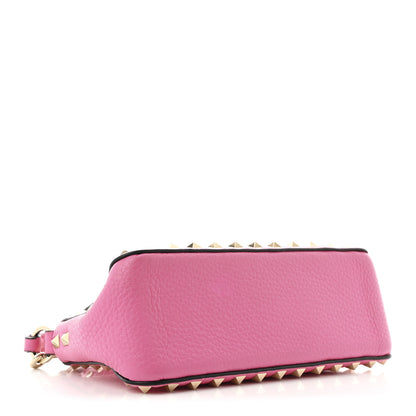 Valentino Garavani Pebbled Calfskin Small Rockstud Flip Lock Shoulder Bag Dawn Pink 4 of 9