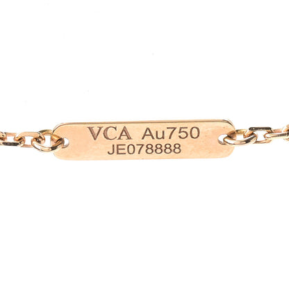 Van Cleef & Arpels 18K Rose Gold Carnelian Magic Alhambra Pendant Necklace 4 of 7