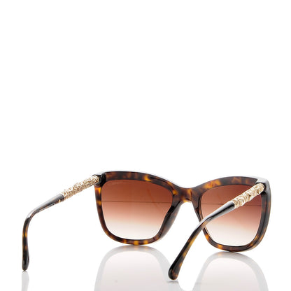 Chanel Butterfly Fall Sunglasses 5268 Dark Tortoise Gold 4 of 8