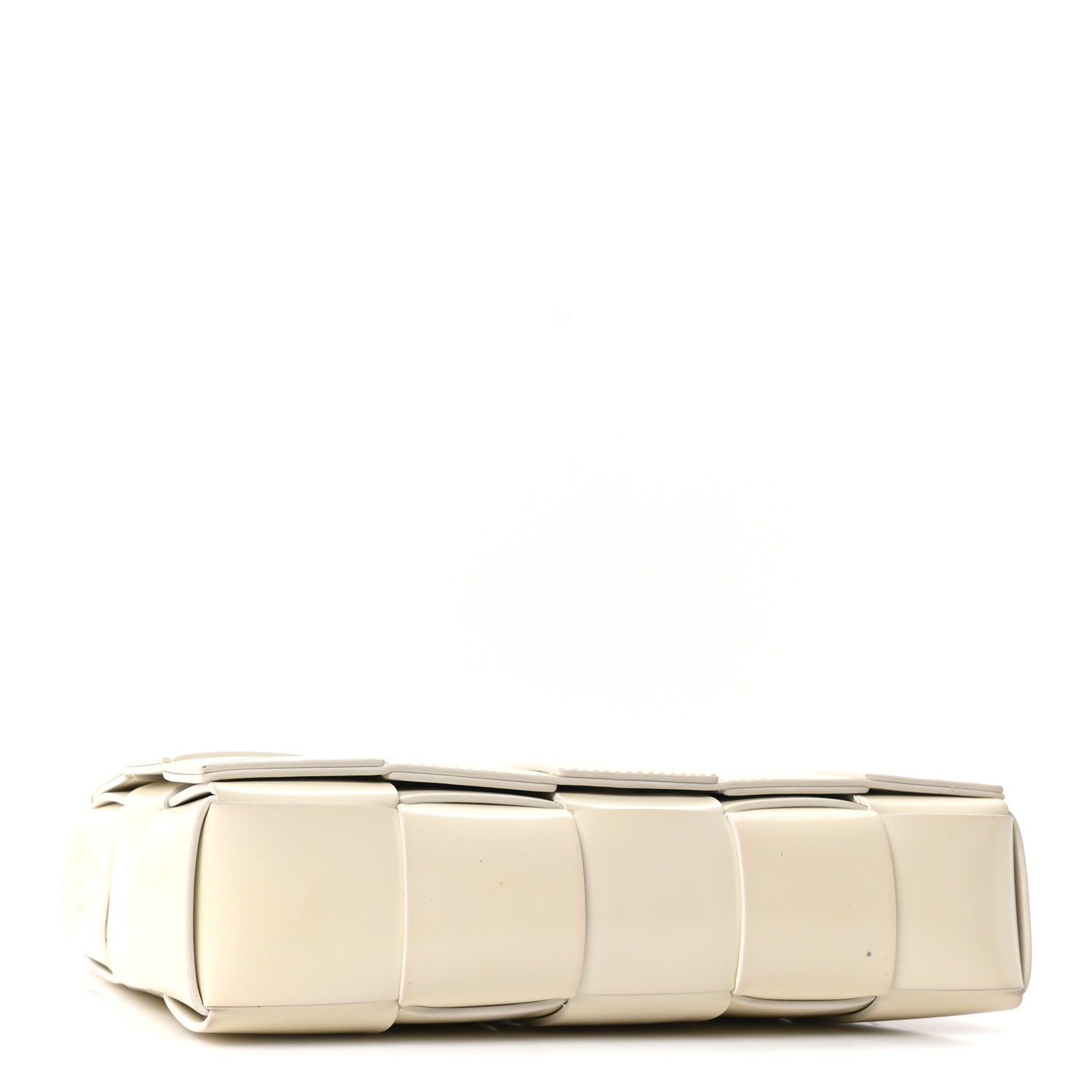 Bottega Veneta Patent Maxi Intrecciato Cassette Crossbody Bag White 4 of 12