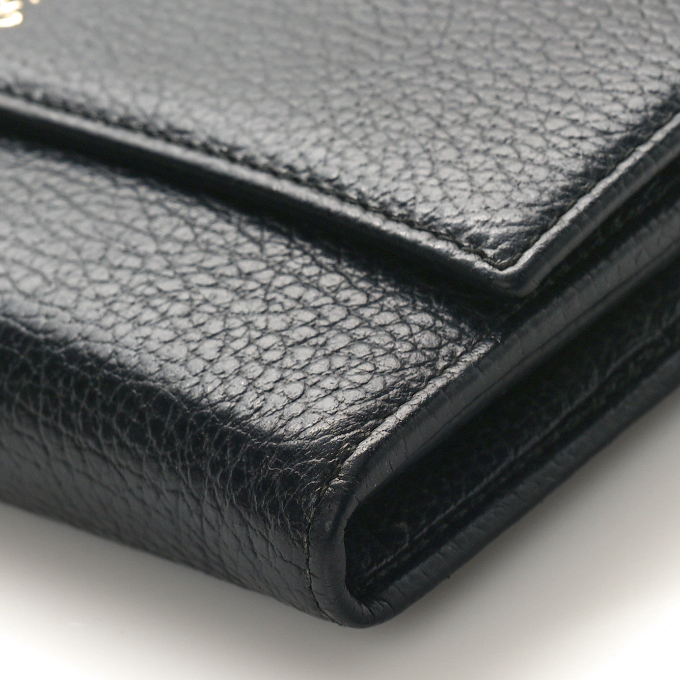 Dollar Calfskin Swing Continental Wallet Black