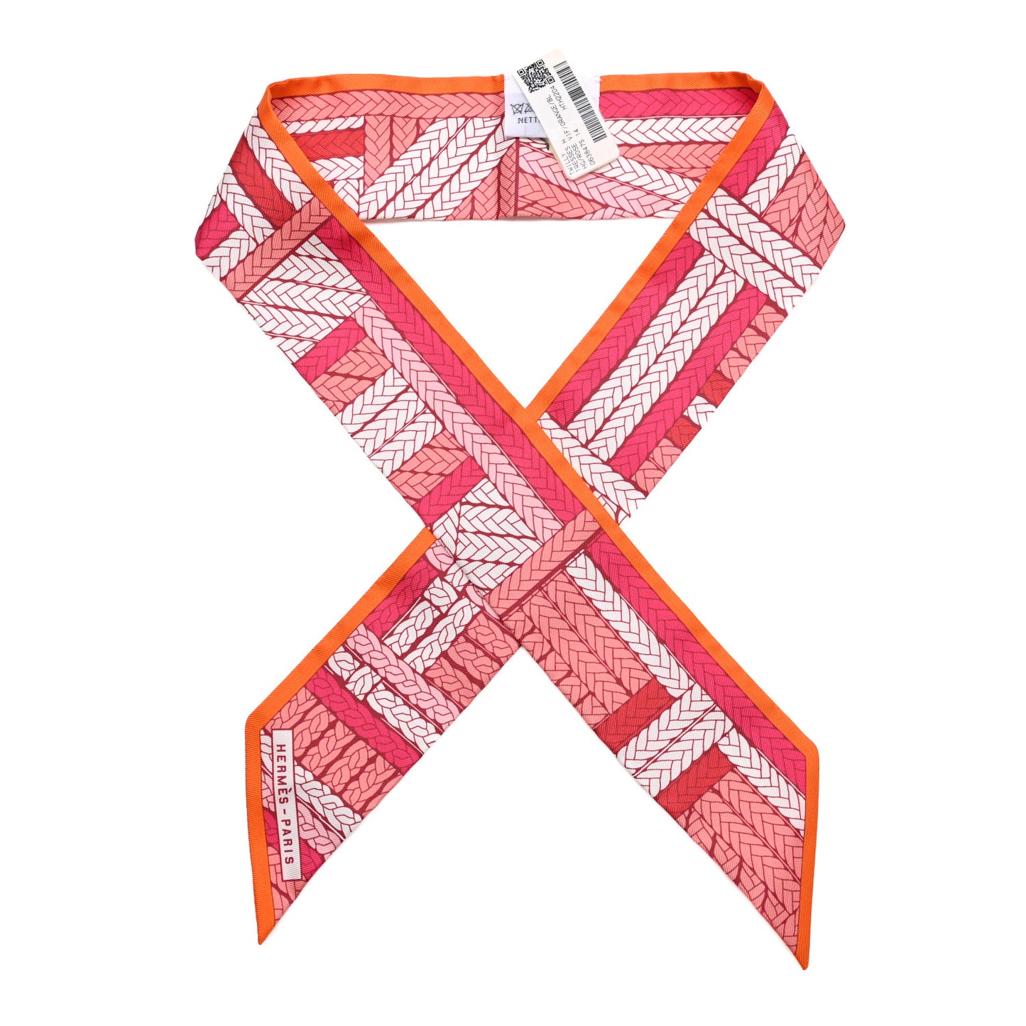 Silk Tresses H Twilly Rose Vif Orange White