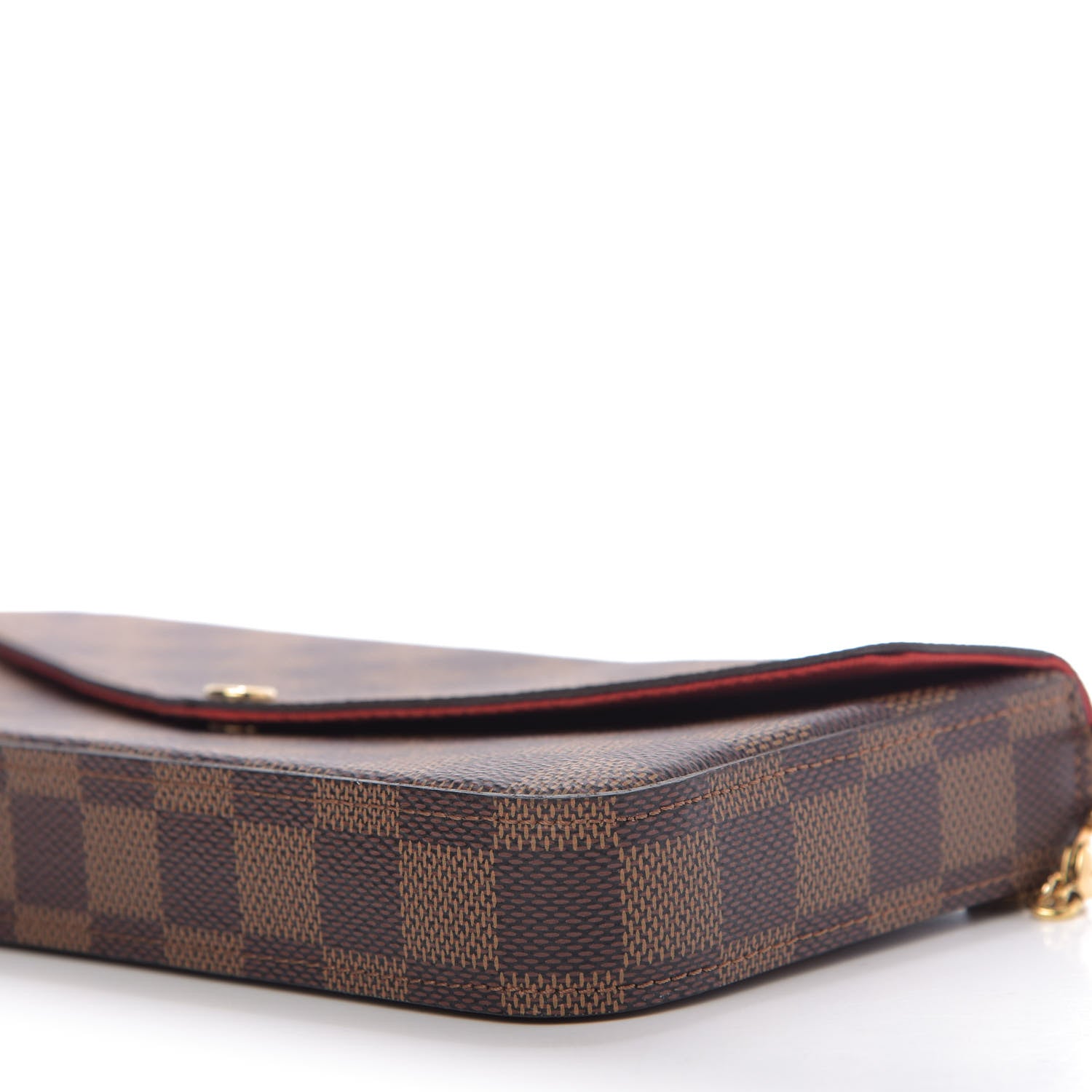 Louis Vuitton Damier Ebene Pochette Felicie Chain Wallet 8 of 11