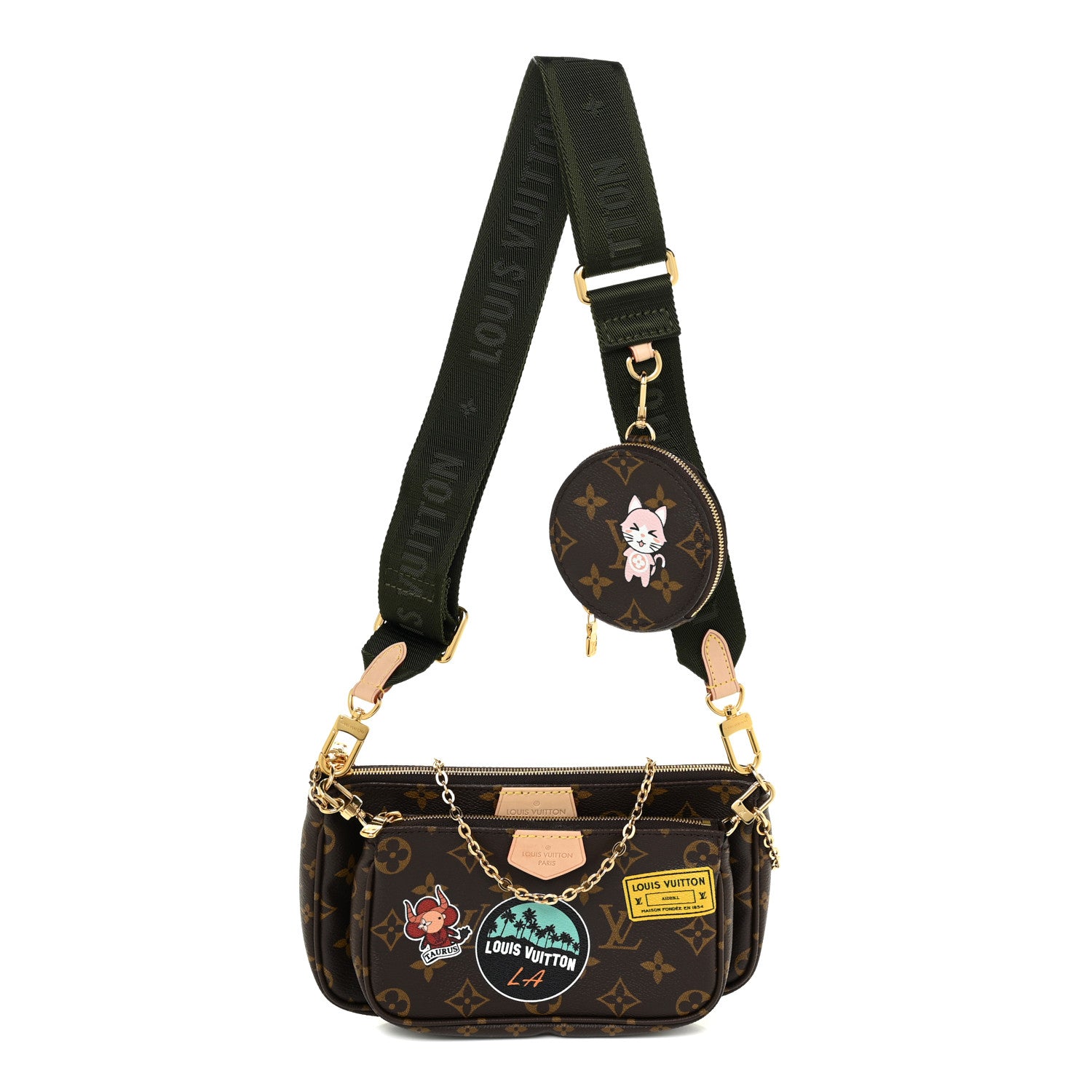 Louis Vuitton Monogram My LV World Tour Multi Pochette Accessories Kaki 1 of 10