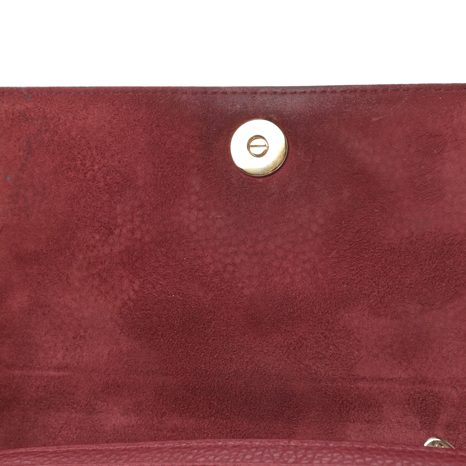 Christian Dior Grained Calfskin Diorama Wallet on Chain Pouch Burgundy 12 of 15