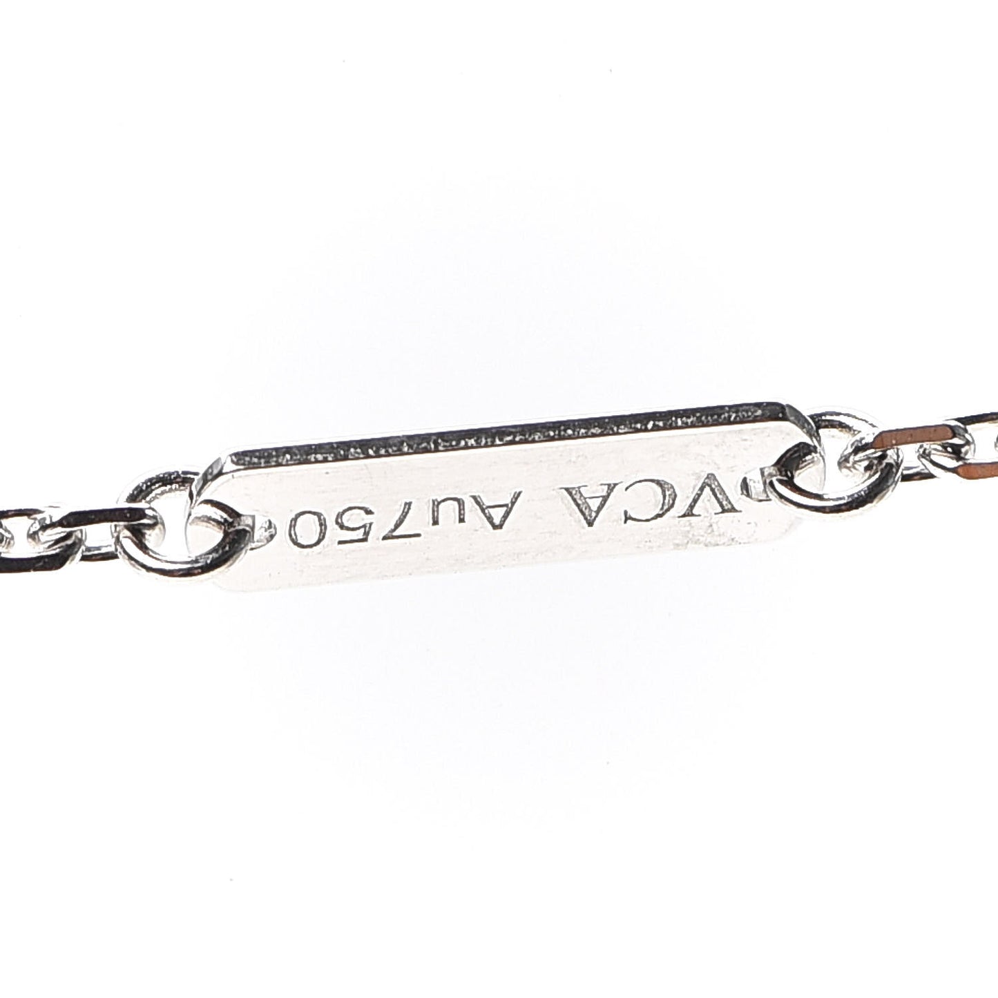 18K White Gold Diamond Small Perlee Clovers Pendant Necklace