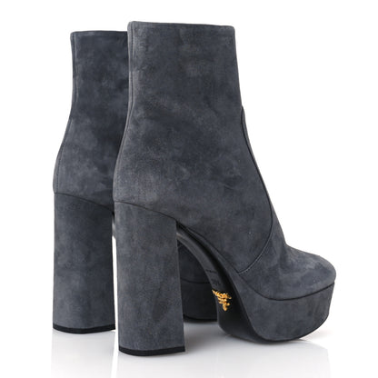 Prada Camoscio Donna Ankle Boots 35.5 Anthracite 5 of 10