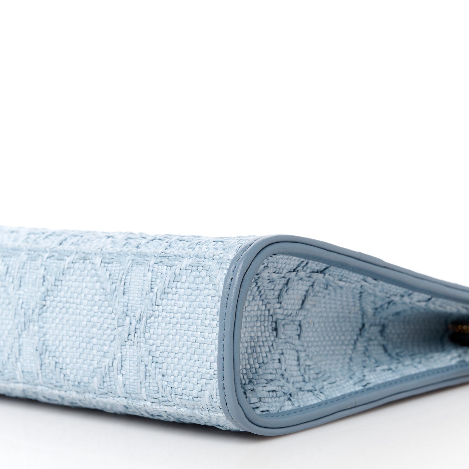 Christian Dior Raffia Cannage 30 Montaigne Dea Pouch Celestial Blue 10 of 11
