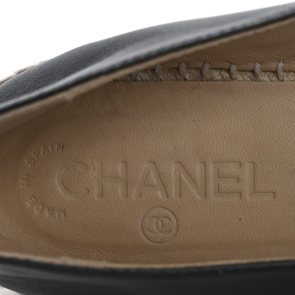 Chanel Lambskin CC Espadrilles 40 Black 7 of 10
