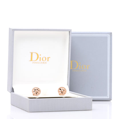 Christian Dior 18K Rose Gold Diamond Pink Opal Rose Des Vents Earrings 5 of 5