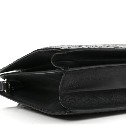 Gucci GG Supreme Monogram Arabesque Small Top Handle Bag Beige Black 9 of 10