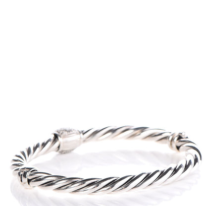 David Yurman Sterling Silver Diamond 6mm Moonlight Ice Bracelet 3 of 5