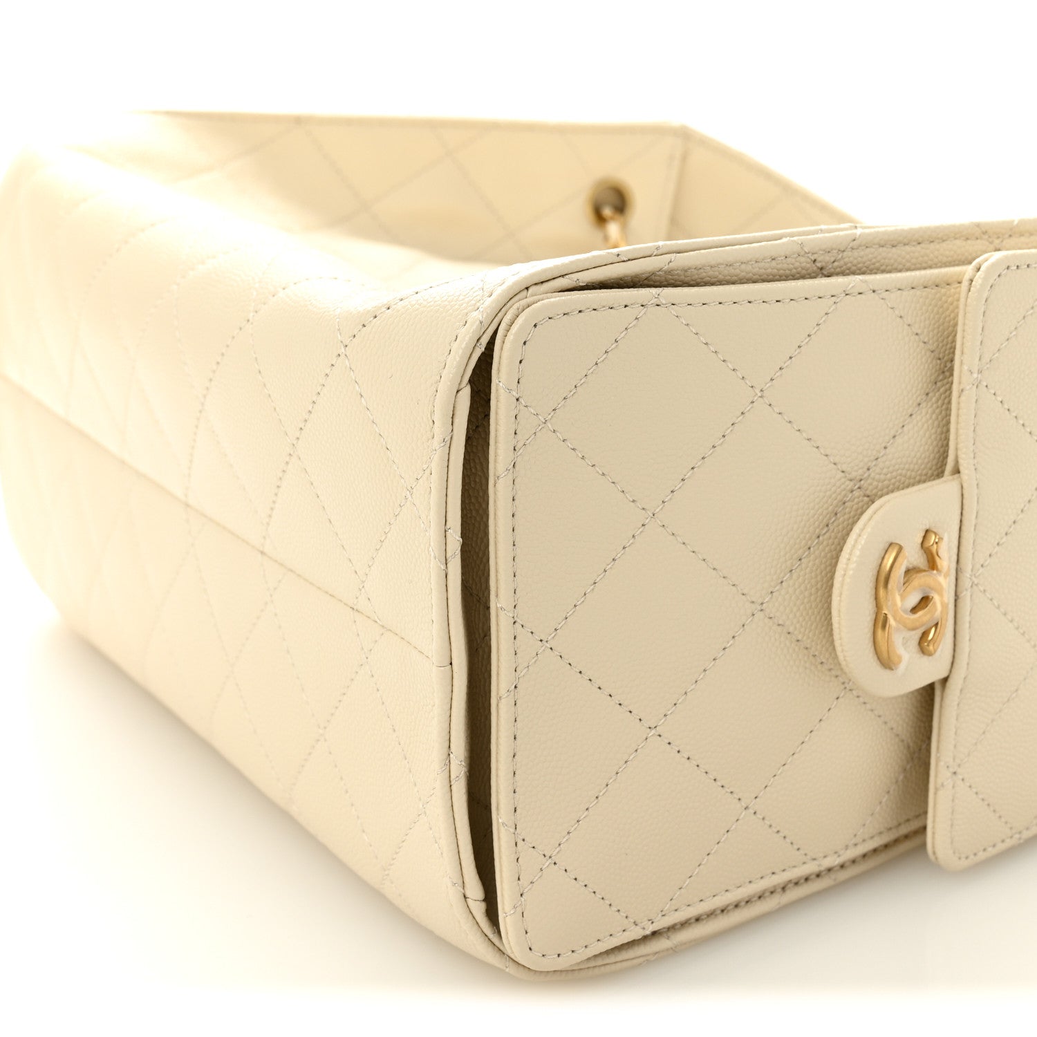 Chanel Caviar Quilted Small Chanel 25 Handbag Light Beige 10 of 11