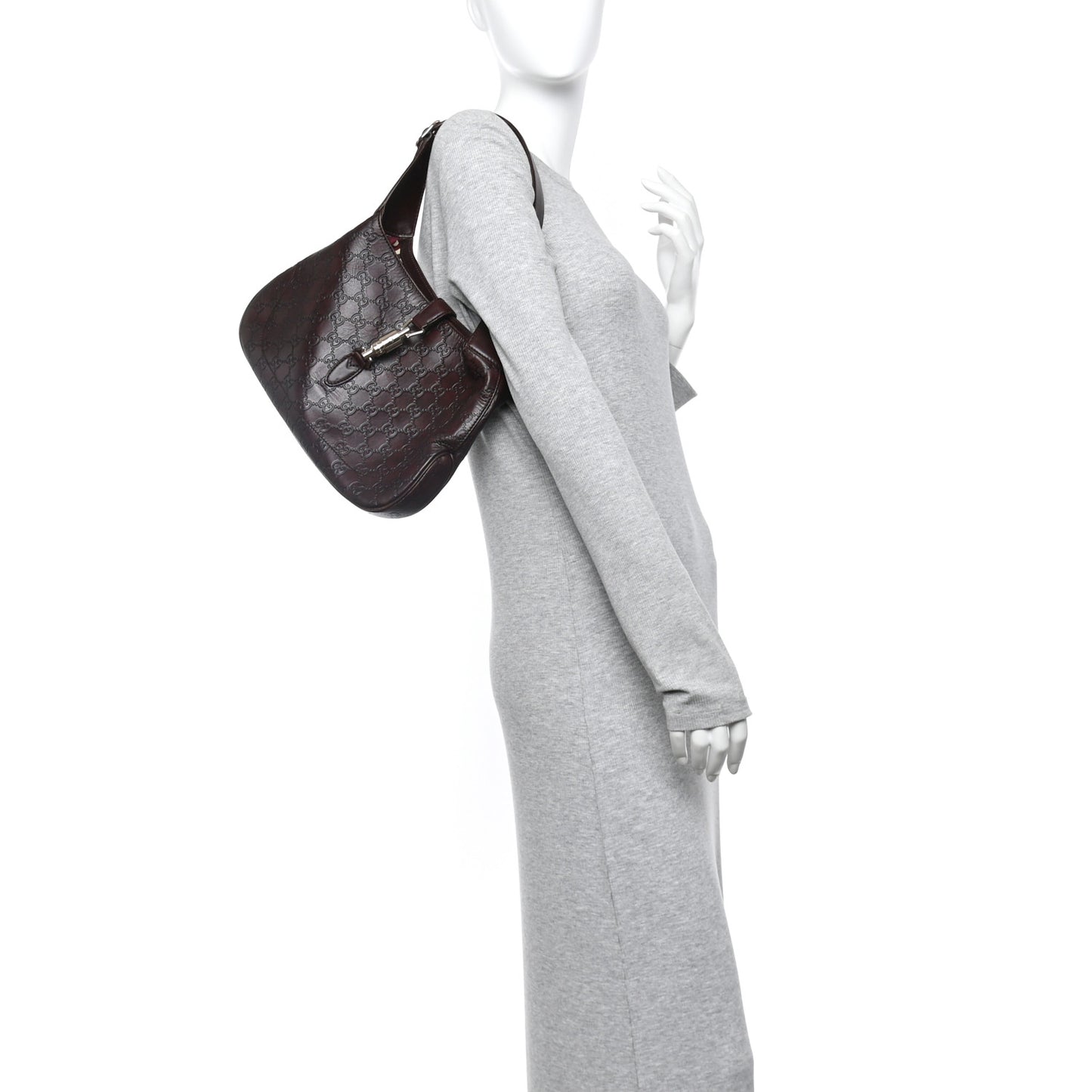 Guccissima Small Jackie O Hobo Chocolate