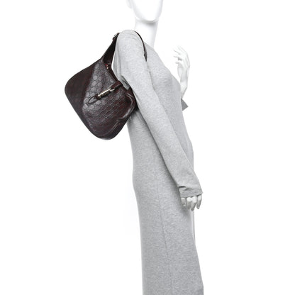 Gucci Guccissima Small Jackie O Hobo Chocolate 2 of 12