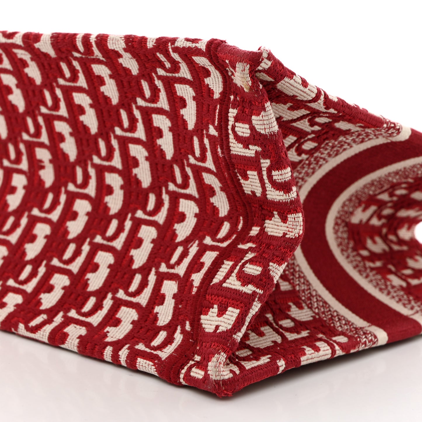 Oblique Small Book Tote Burgundy Multicolor