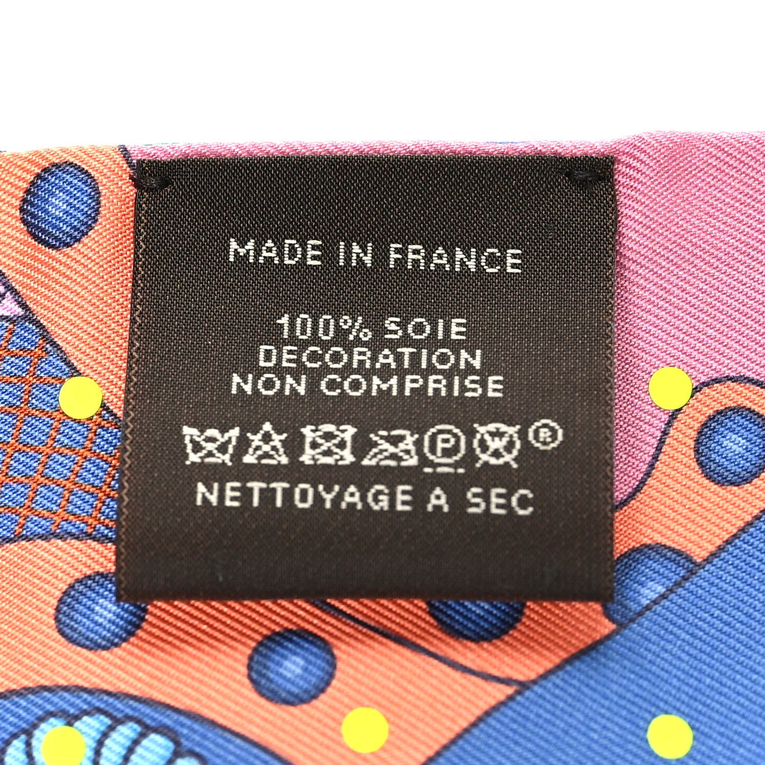Hermes Silk Selle de Dignitaire Plumetis Twilly Rose Saumon Vert 3 of 3