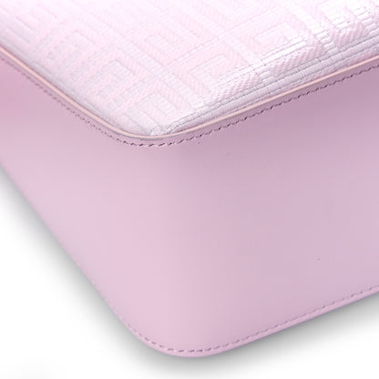 Givenchy Coated Canvas Logo 4G Embossed Small Moon Cut Out Shoulder Bag Blossom Pink 7 of 8