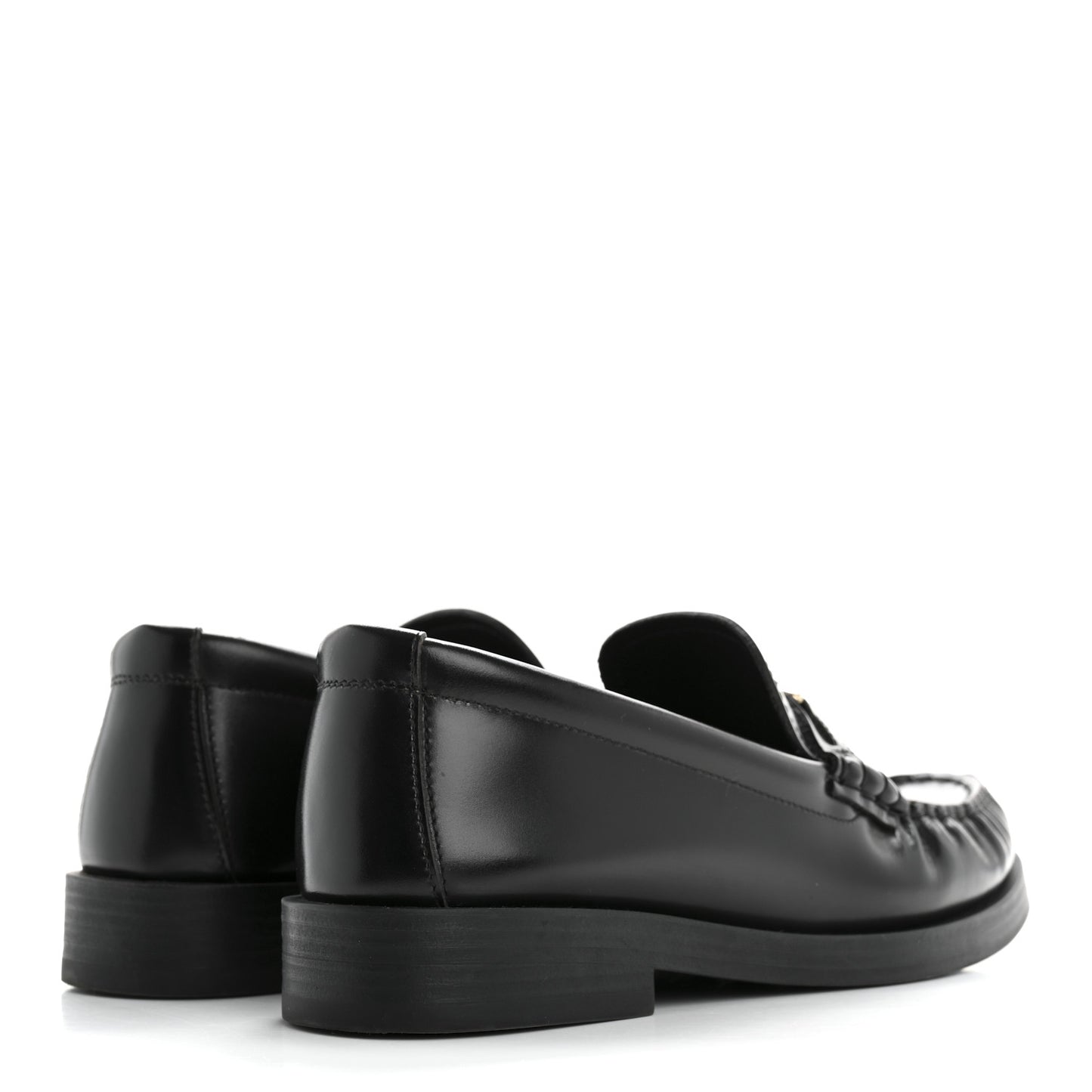 Box Calfskin Addie Loafers 36.5 Black