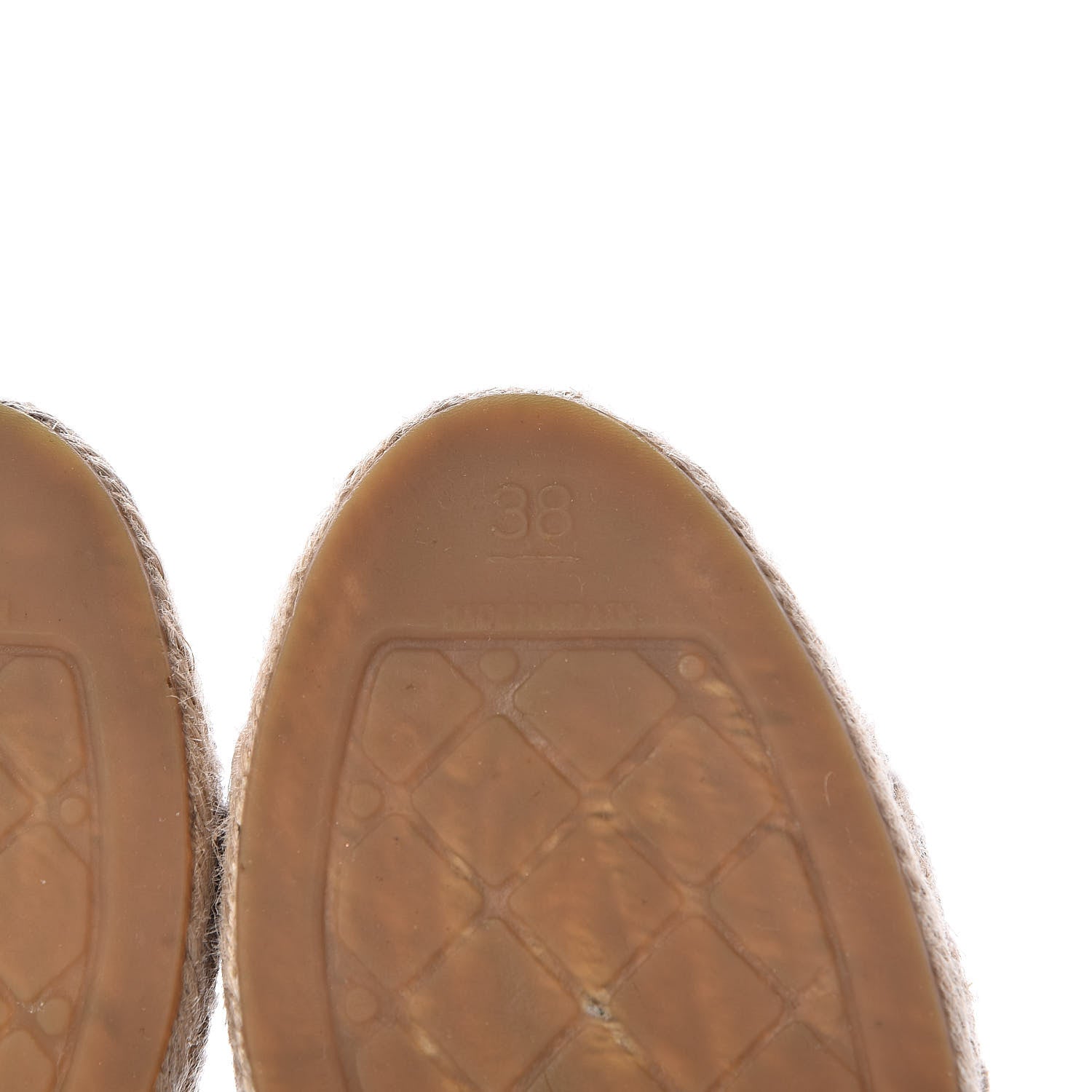 Chanel Toile Sequin CC Espadrilles 38 Beige Black 6 of 10