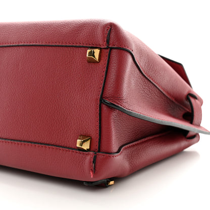 MCM Grained Calfskin Milla Convertible Backpack Scooter Red 8 of 11