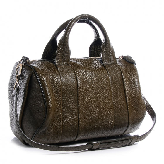Leather Rocco Duffel Bag Olive