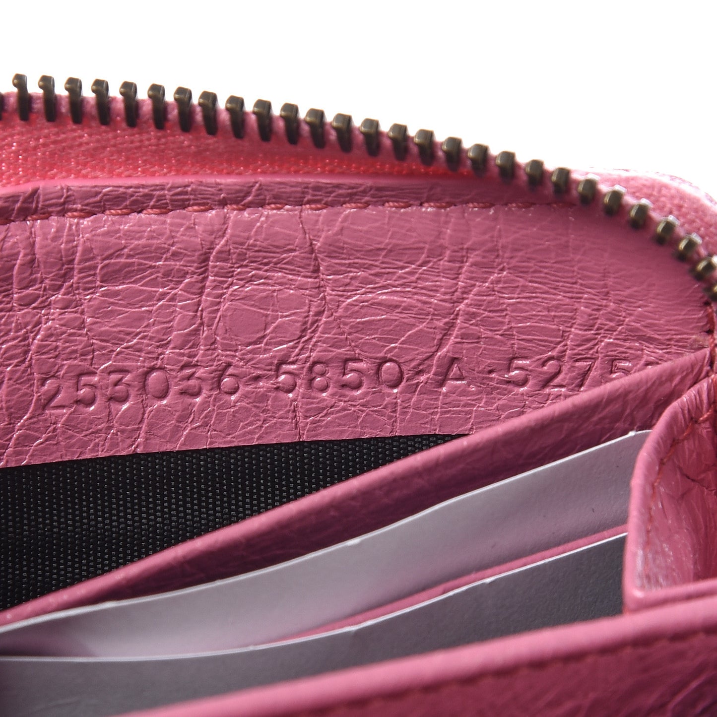 Agneau Classic Hardware Continental Zip Around Wallet Rose Guimauve