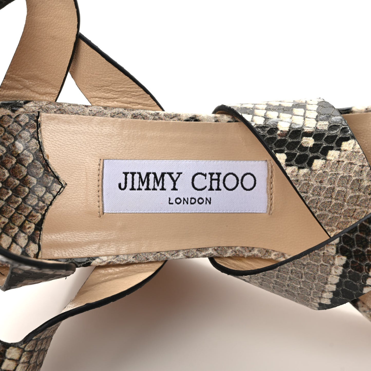 Snakeskin Effect Cork Aleili 100 Wedge Sandals 40