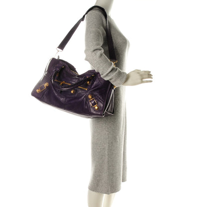 Balenciaga Agneau Giant 21 Gold Hardware Part Time Dark Violet 2 of 7