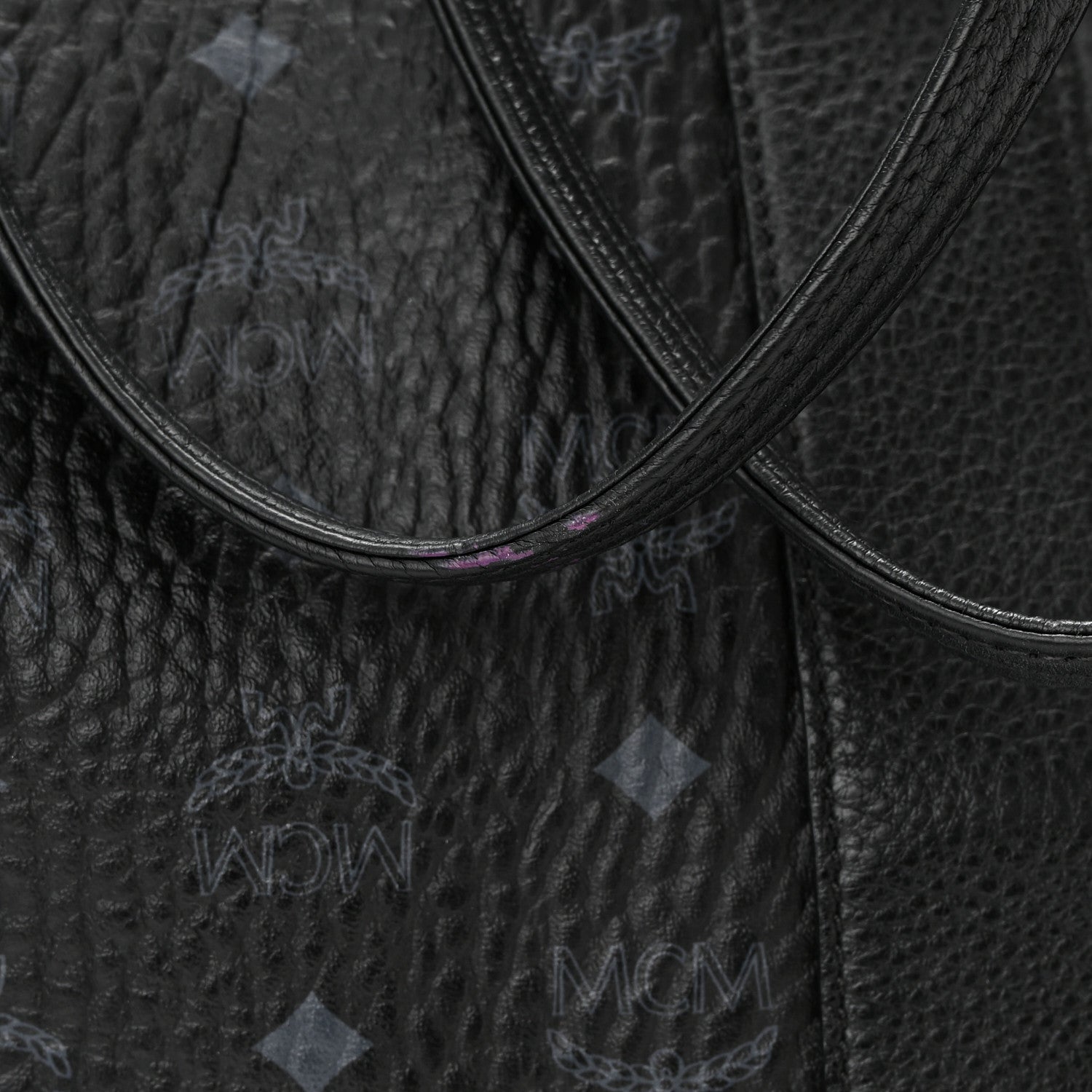 MCM Visetos Large Liz Reversible Shopper Tote Black 20 of 21
