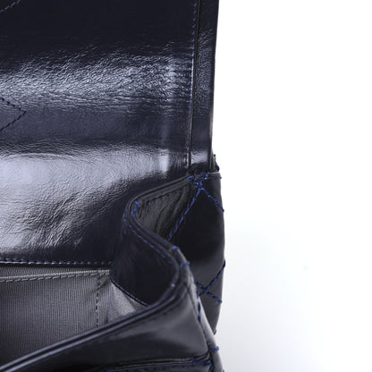 Chanel Glazed Calfskin Quilted Surpique 2.55 Reissue Flap Navy 10 of 18