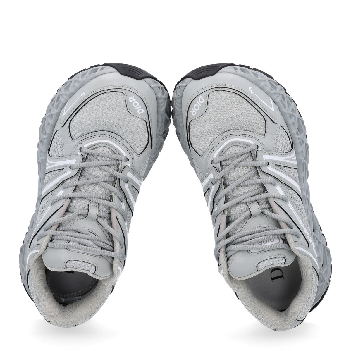 Technical Mesh Calfskin Mens B35 NXXT Sneakers 42 Grey
