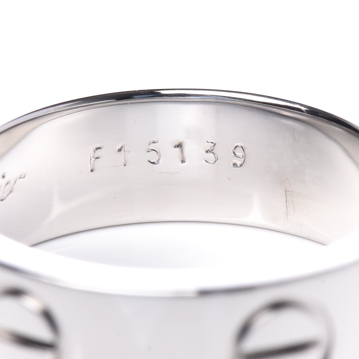 Cartier 18K White Gold 5.5mm LOVE Ring 50 5.25 6 of 7