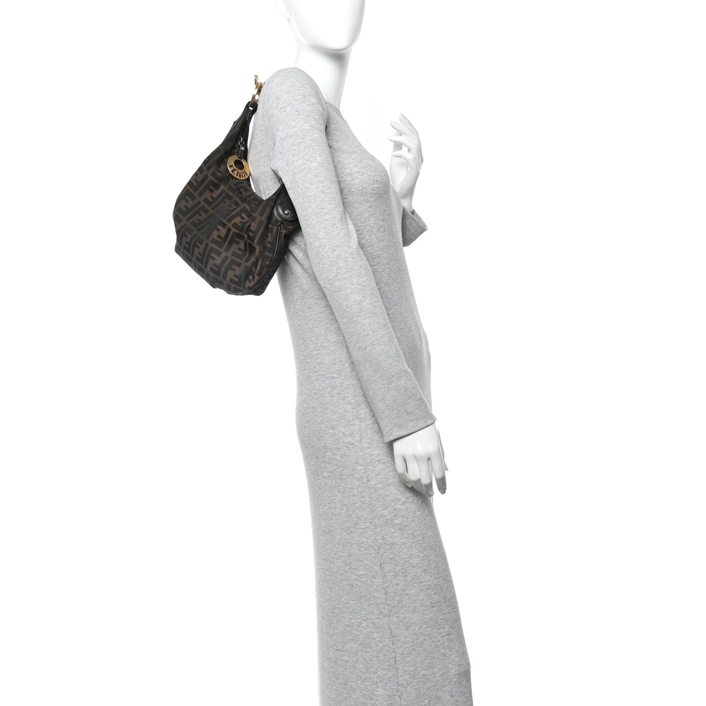 Zucca Small Chef Chain Hobo Tobacco