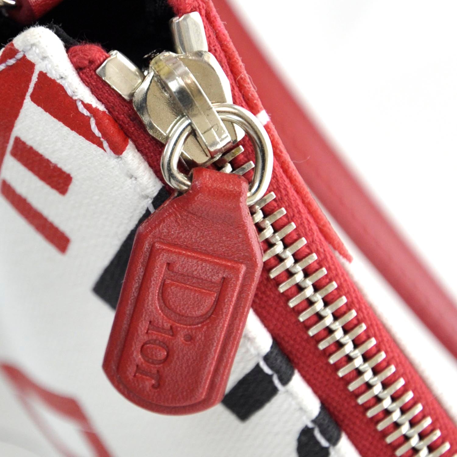 Christian Dior Hardcore Small Saddle Bag White Red Black 7 of 10