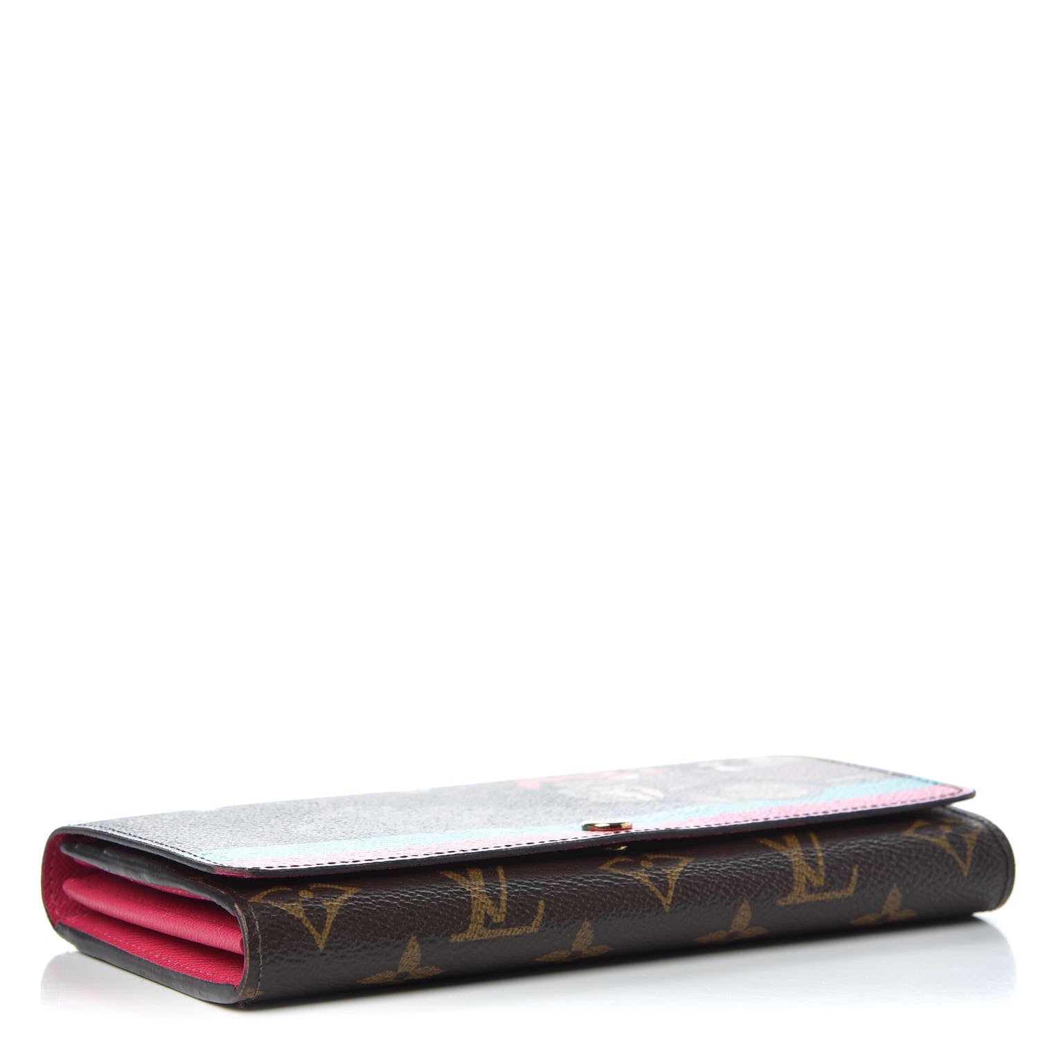 Louis Vuitton Monogram 2015 Christmas Animation Sarah Wallet Hibiscus 4 of 6