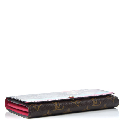 Louis Vuitton Monogram 2015 Christmas Animation Sarah Wallet Hibiscus 4 of 6